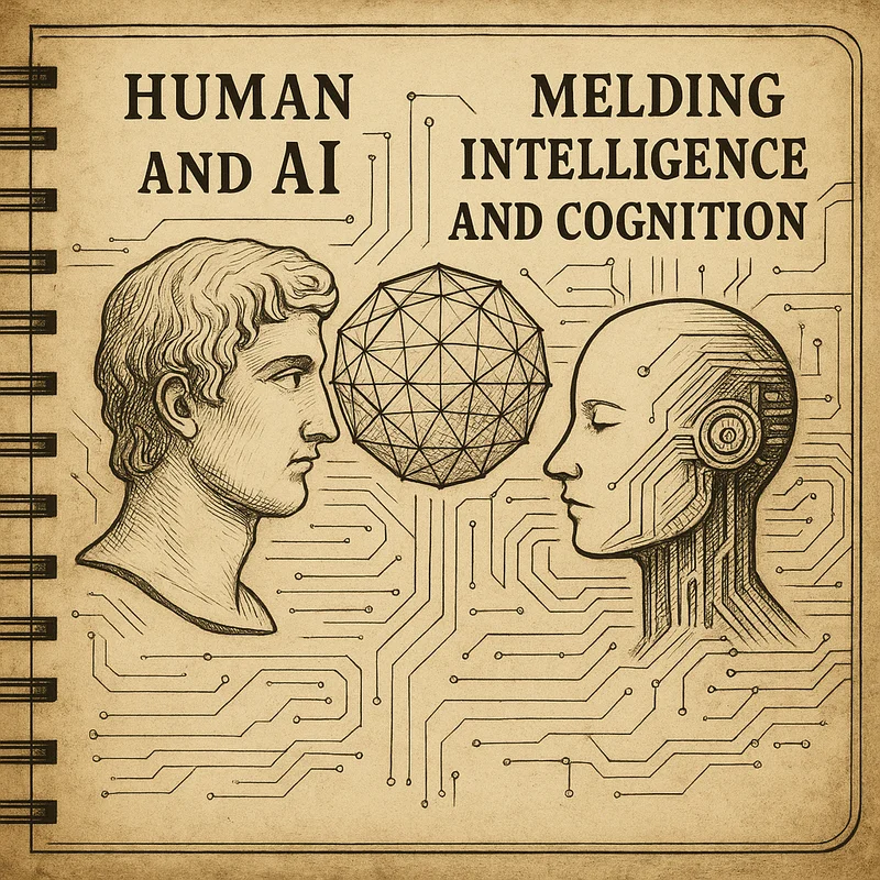 Distributed Mindscape - A visualization of the human-AI cognitive partnership