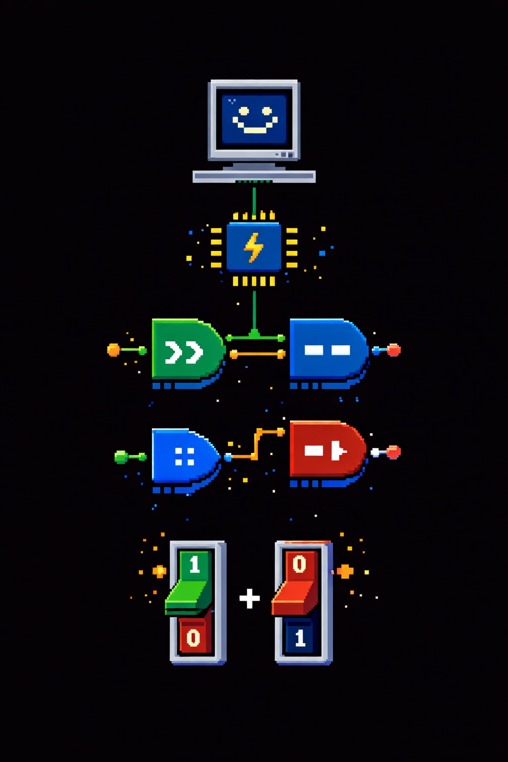 Circuit schematics - from switches to processors
