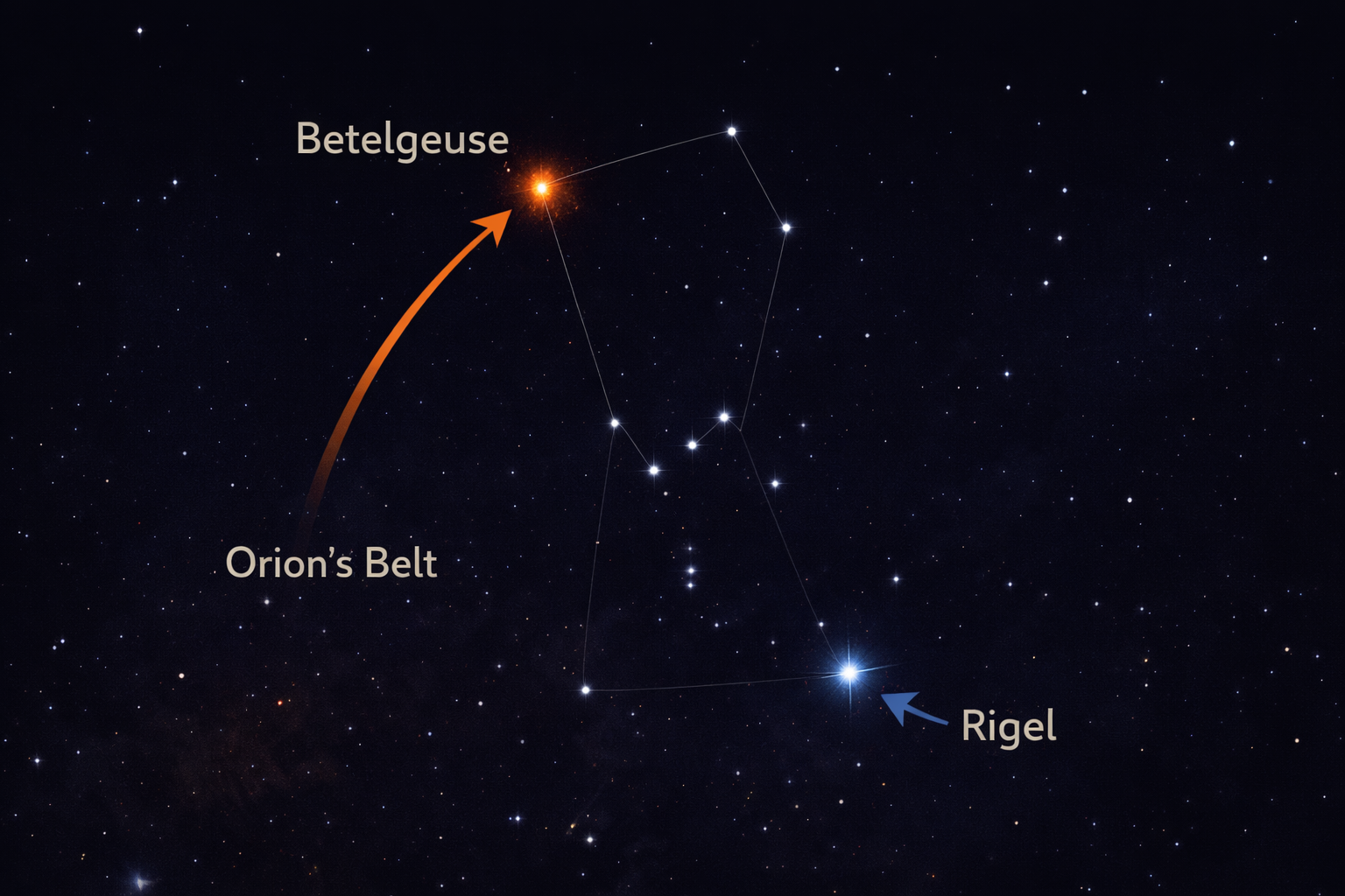 Finding Betelgeuse in Night Sky
