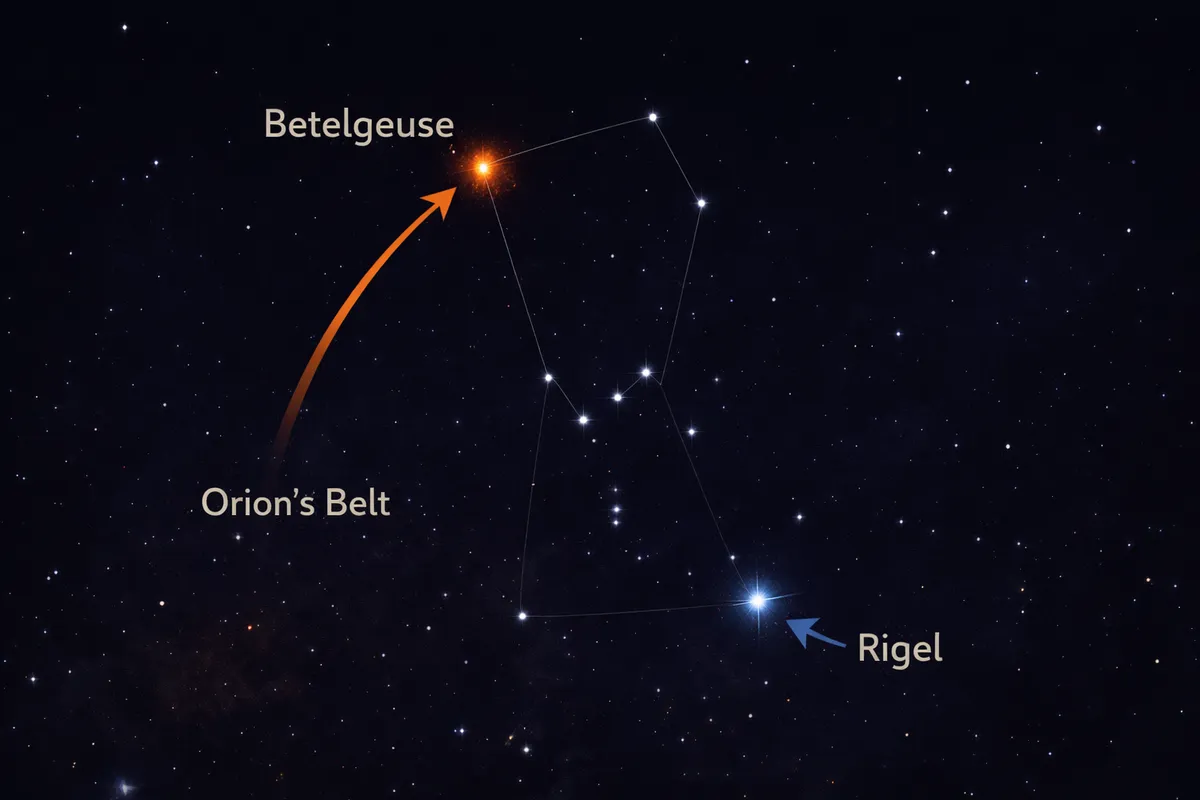 Finding Rigel in Night Sky