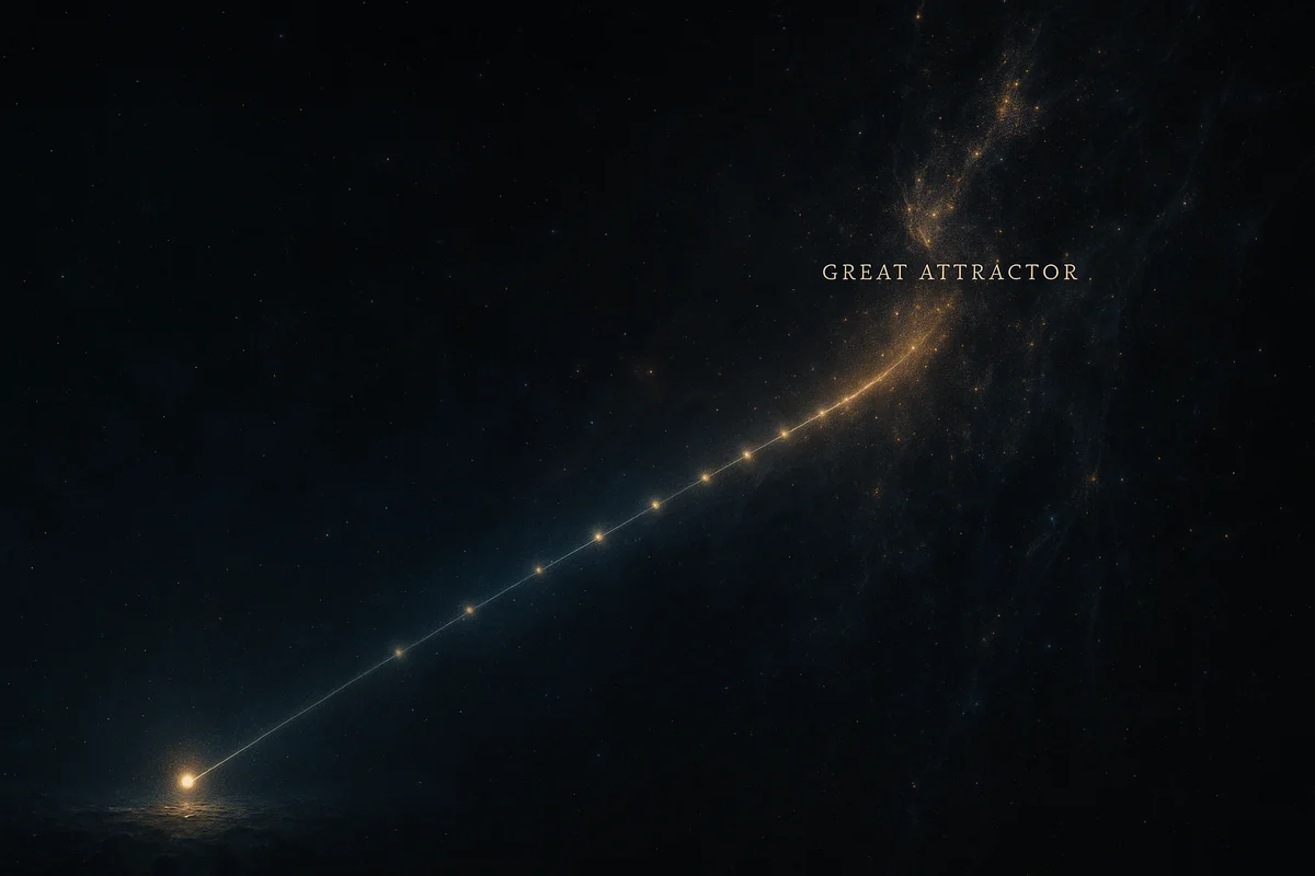 The cosmic journey - 535 million kilometers traveled while transformation unfolded