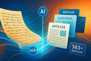 Handwritten journal pages being turned into digital text