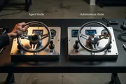 Two control panels: one hand-steered, one self-steering