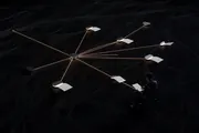 A single voice line entering a small router that fans out to a few specialist roles, each producing a clean document, with one short daily brief returning to a calm figure.