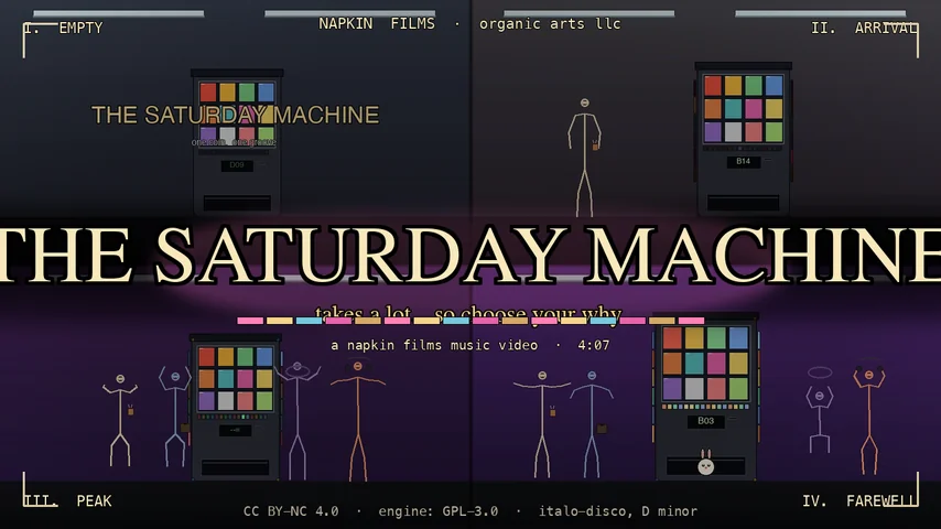 THE SATURDAY MACHINE: takes a lot, so choose your why