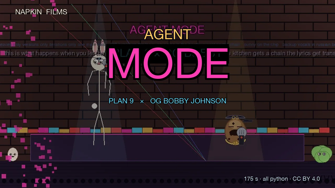 Agent Mode: Plan 9 and OG Bobby Johnson Rap Battle in Python (175s, All Code)