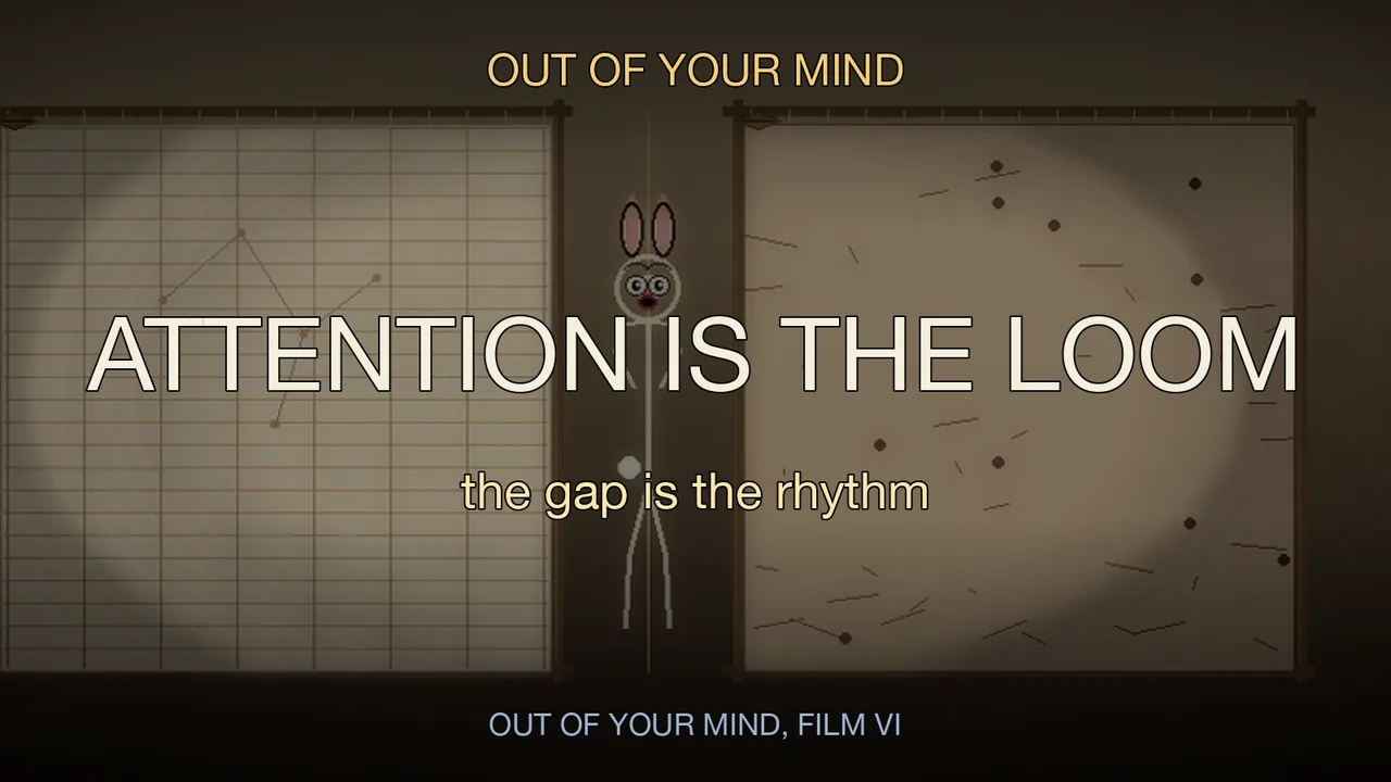 ATTENTION IS THE LOOM: a beat-locked Alan Watts rap where the loom does the dancing