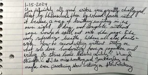 The Flow of Thoughts: Handwriting, Freewriting, and the Comfort of Familiar Voices
