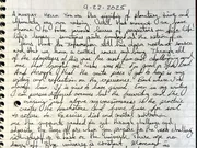 The September 22, 2025 handwritten entry, opening on its date: A MONDAY. HELLO.