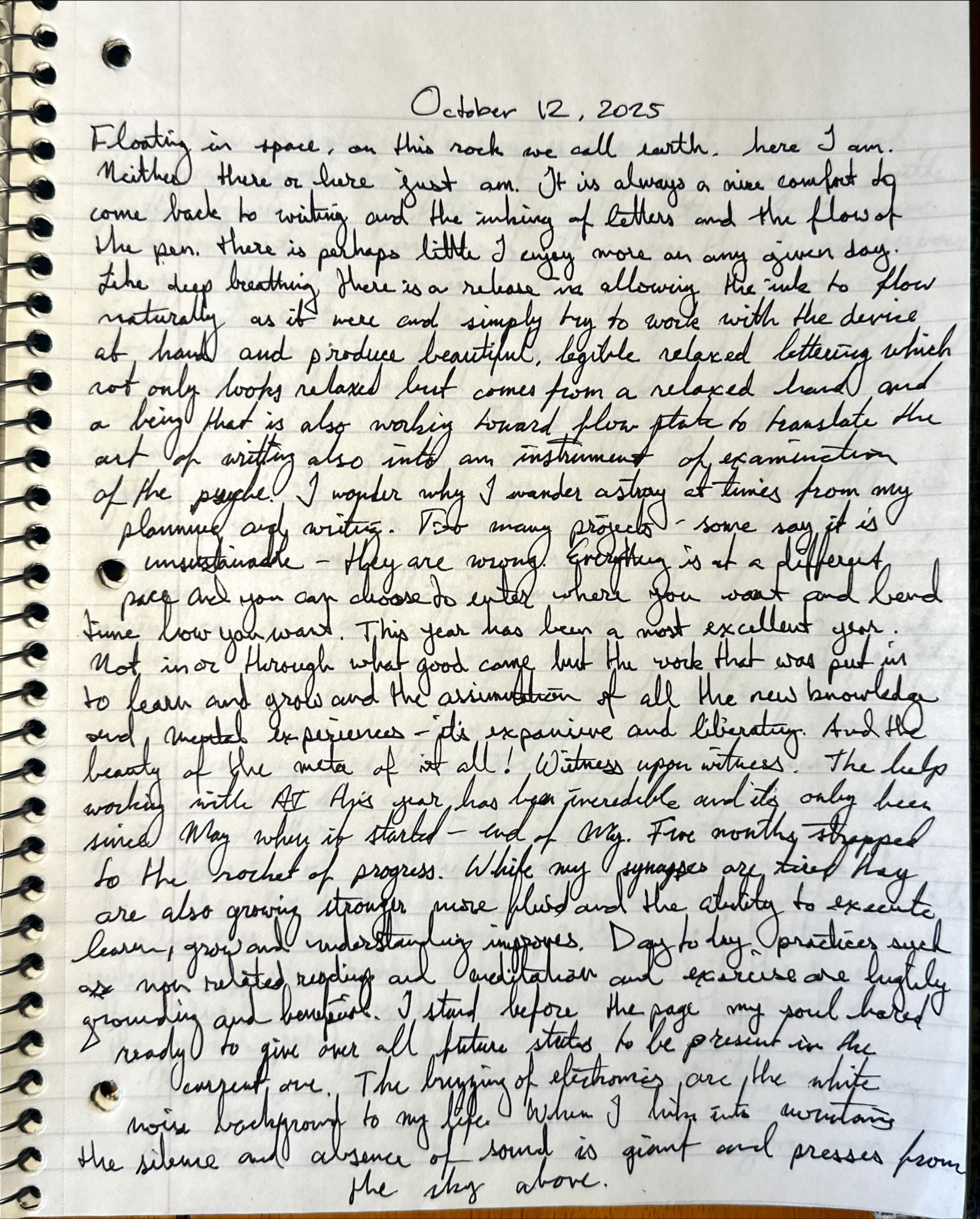 Floating in Space, on This Rock