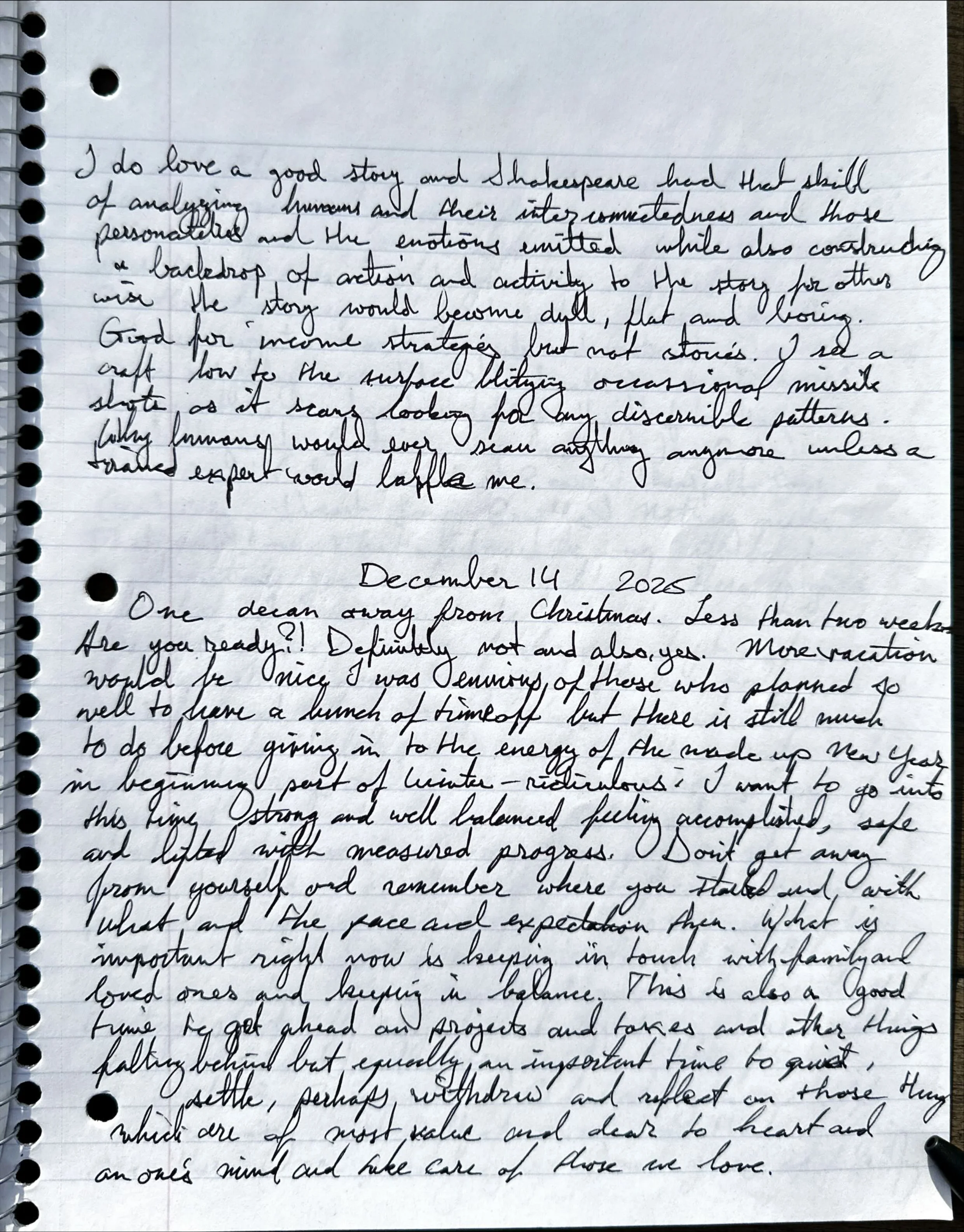 December 14th 2025 Continued outside