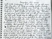 The opening of the December 17 handwritten entry: Well Hello Wednesday! And here we go into some flow, flow, flow!