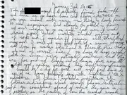 The opening of the January 3 handwritten entry: Take off. A perfectly timed take-off and here we go back home.