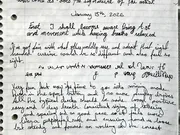 The January 15 handwritten entry, with a line of mirror writing above: time to go into mining mode.