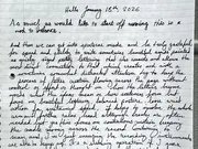 The opening of the January 18 handwritten entry: as much as I would like to start off running this is a nod to balance.