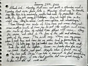 The opening of the January 20 handwritten entry: black ink, a Monday that was not quite a Monday.