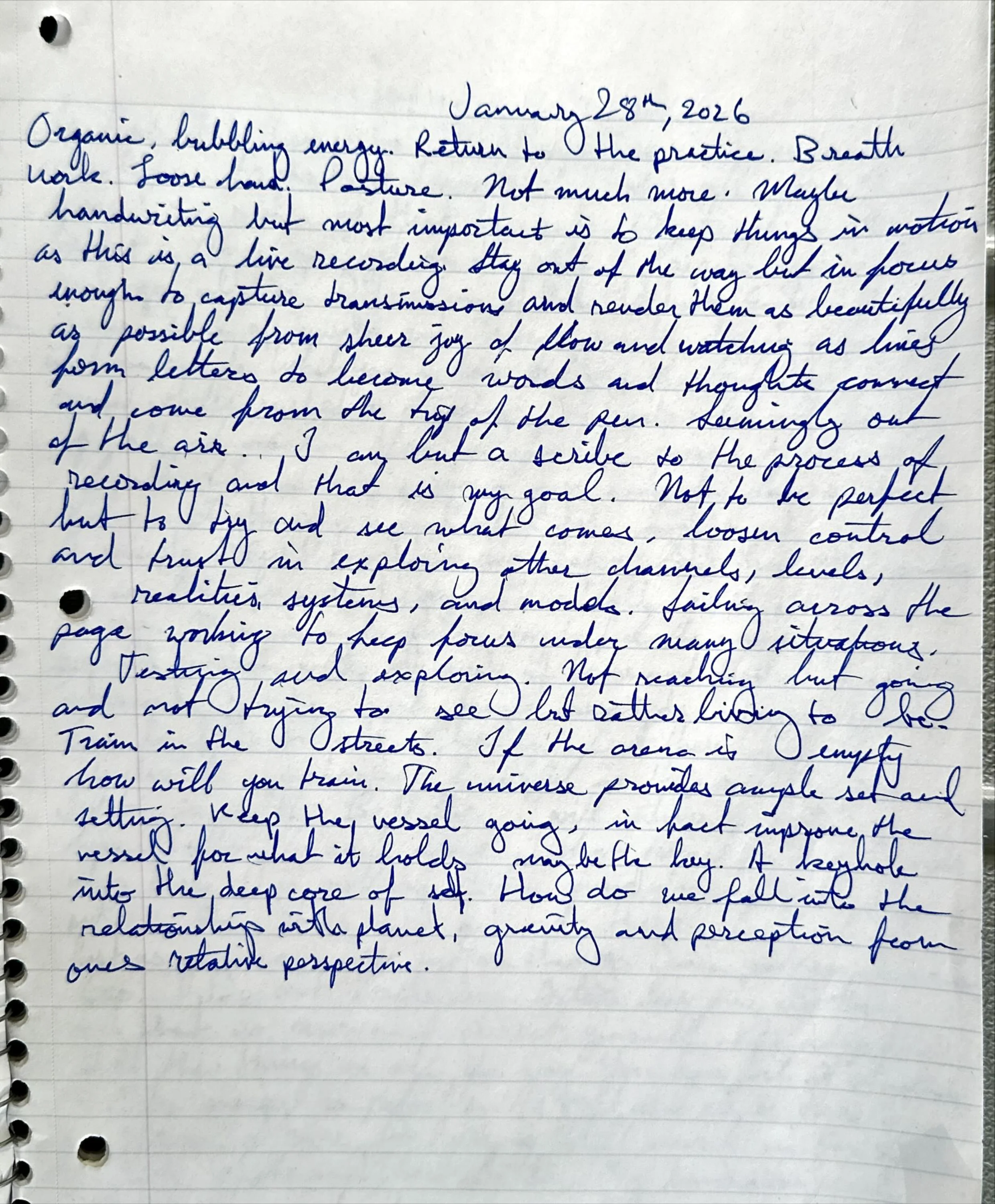 Stay Out of the Way: Being a Scribe to Consciousness