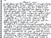 The opening of the February 4 handwritten entry: a chill February wind blows.