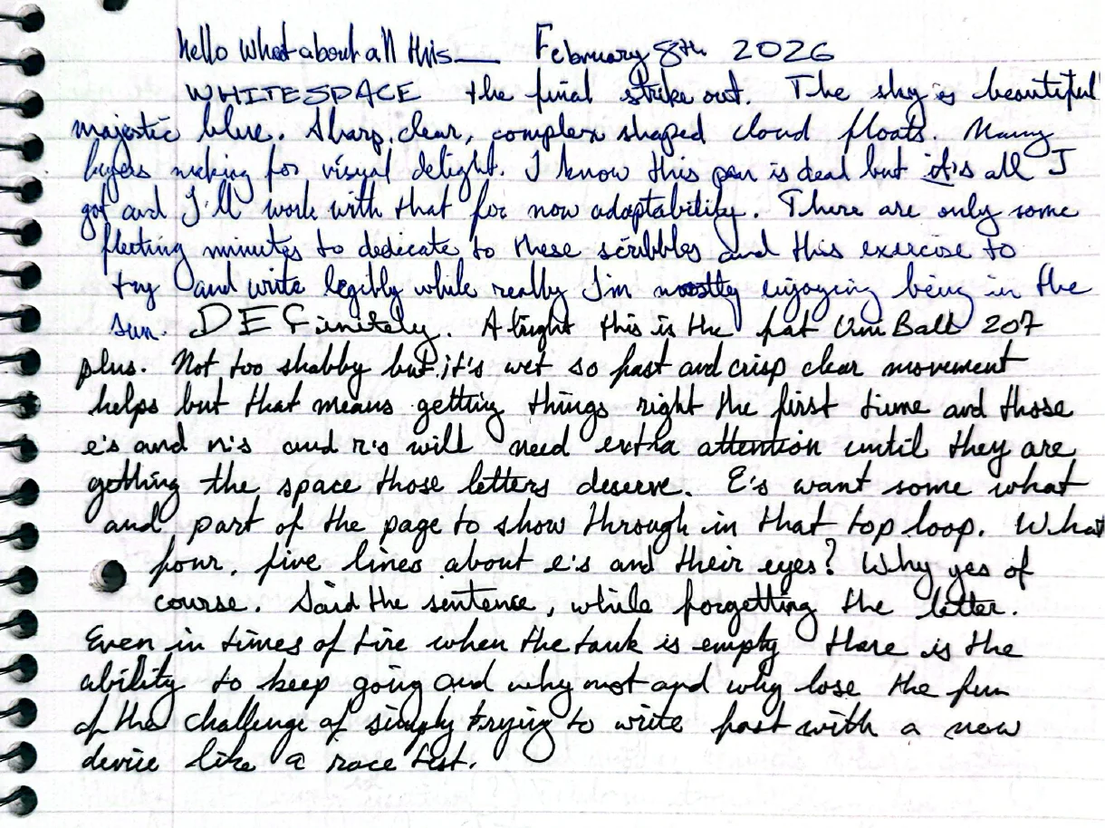 A Race Test for a New Pen
