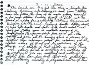 The February 11 handwritten entry: the eternal now. It's just like riding a bicycle, it's a balance.