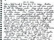 The opening of the February 21 handwritten entry: that's a lot of 2's.