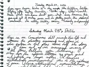 The March 24 handwritten entry: layer upon layers, bricks to a sky scraper.