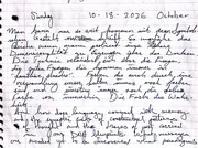The opening of the October 18 handwritten entry: the date header and a paragraph written in German.